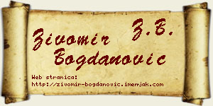 Živomir Bogdanović vizit kartica